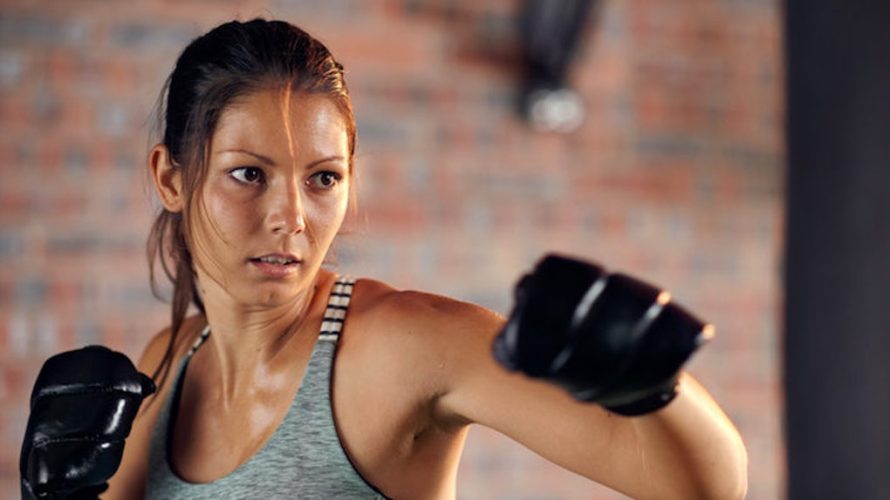 woman punching